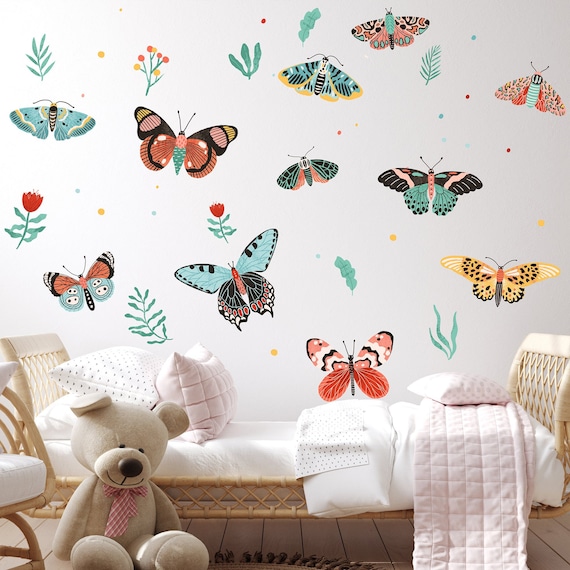 Wall Paper Butterfly Decals Stickers for Girl Room Decoration