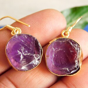 Small Purple Druzy Earrings (8mm)