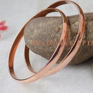Set of Copper Bangles / Set of Plain Bangles / Pure Copper Bangle for healing /Copper Bangles Bracelets / Gift For Women / Wedding Gift****