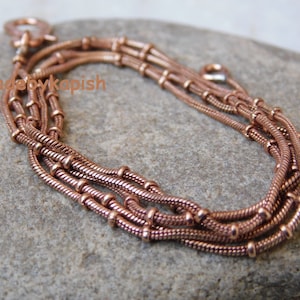 Copper necklace chain ,Satellite Necklace in copper, copper,  Minimalist Necklace , Layering Necklace ,Charm Jewelry , Mothers Day Gift