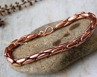 Handmade thick Copper Chain Bracelet: Heavy chain Anklet