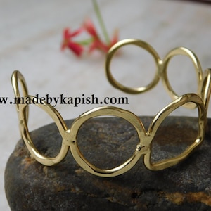 Raw Brass Cuff, Golden Brass Bracelet, Handmade Brass Bracelet, Modern Cuff Bracelet, Boho brass Adjustable jewelry Bracelet in unique way.