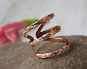 Pure Copper Arthritis Ring: Double Knuckle Thumb Splint