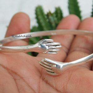 925 sterlingzilveren armband/armband* knuffelarmband* verstelbare armband* effen zilveren armband* open manchetarmband* zware armband* geschenken,