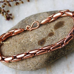 Heavy Antique copper chain bracelet, Snack chain Anklet Bracelet, Chain & Link Bracelets, Eco friendly original copper thick chain bracelet