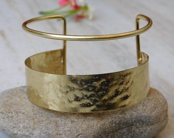 Messing Armspange: verstellbar Boho Tribal Schmuck