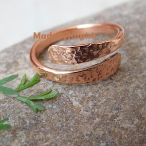 Anillo envolvente de cobre puro: Joyería ajustable para aliviar la artritis
