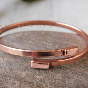 Pure Copper Bracelet: Adjustable Boho Arthritis Relief Bangle