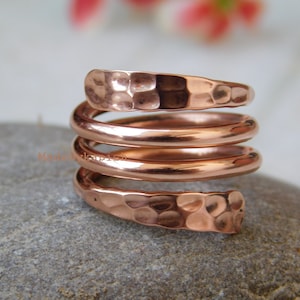 Handmade Copper Spiral Ring: Adjustable Arthritis Relief Jewelry ring image 1