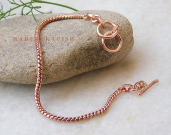 Pure Copper Chain Bracelet: Unisex Chunky Link Anklet
