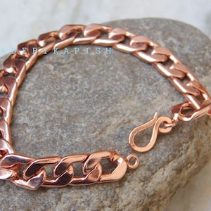 Cuban Link Real Copper Bracelet Pulsera De Cobre Unisex Pure