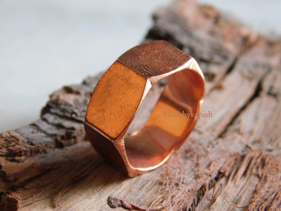 Solid Copper Nut Bolt Ring Arthritis Ring Copper Mens Etsy