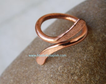 Hammered Copper Ring: Adjustable Boho Arthritis Splint