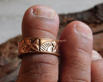 Kupfer Zehenring / Minimalistischer Schmuck / Handgefertigter Kupfer Zehenring / Verstellbarer Zehenring aus Kupfer / Midi Ring aus Kupfer
