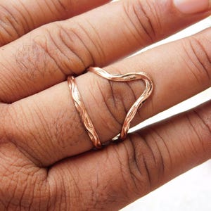 Pure Copper Splint Ring, Birthday Gift Splint ring, Knuckle Ring, Mid Rings, above knuckle ring, Arthritis finger splint jewelry,
