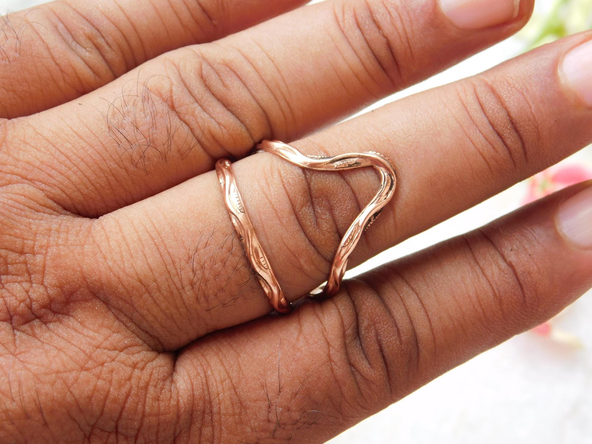 Pure Copper Splint Ring, Birthday Gift Splint ring, Knuckle Ring, Mid Rings, above knuckle ring, Arthritis finger splint jewelry,