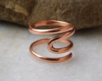 Handmade Solid Copper Ring: Unisex Wrap, Arthritis Splint
