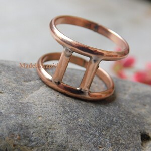 Handmade Pure Copper Ring: Wide Band Arthritis Jewelry