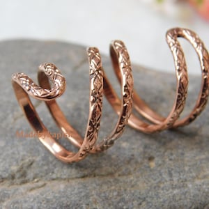 Copper Splint Band Ring , Arthritis Finger Support Jewellery
