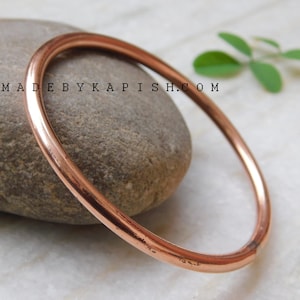 Pure Copper Bracelet, Heavy copper bangle, Healing Arthritis Copper Bangle, 7th Anniversary Gift ,thickness 5 mm