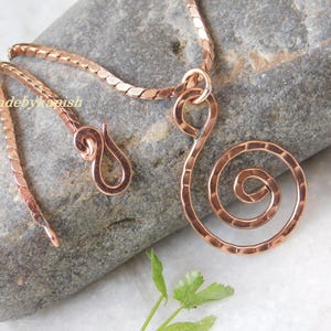 Kupferkreis Anhänger Halskette, Kupfer 7.-22. Jahrestag Geschenk, handgemachte Kupfer Spirale gehämmert Kette Halskette Schmuck, Kupferkette