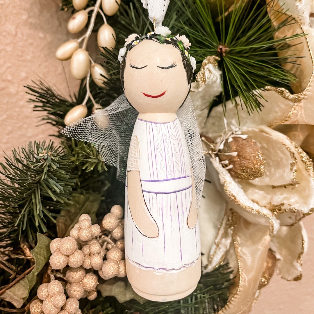 Custom Peg Doll Christmas Ornaments Custom Christmas Gift Etsy