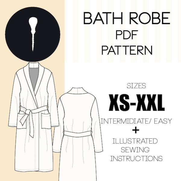 Bathrobe pattern PDF.