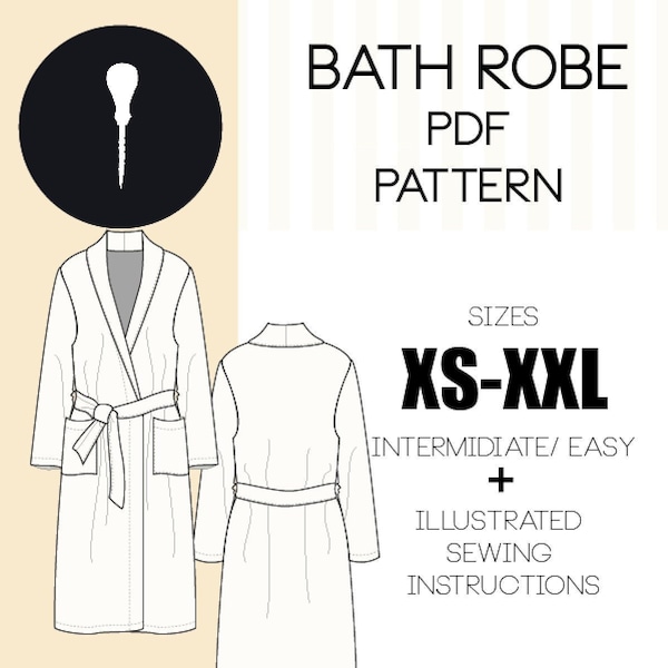 Bathrobe Pattern Etsy