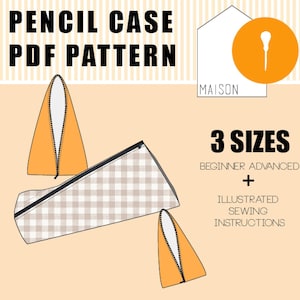 3 Sizes Pencil case PDF Pattern.