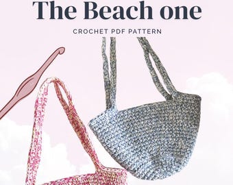 Crochet Tote Bag Pattern PDF | The Beach One Tote Bag | Beginner Friendly Beach Bag Crochet Pattern | Instant Download | US Terms