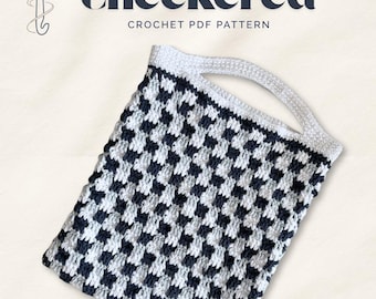 Checkered Crochet Laptop Sleeve Pattern | Beginner Textured Case (PDF Download)