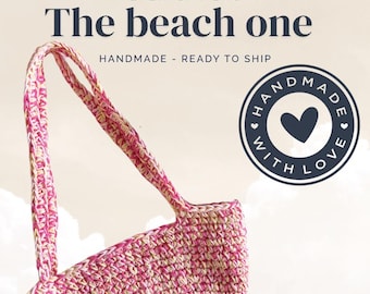 Crochet Beach Tote Bag | The Beach One Handmade Everyday Carry Tote | Lightweight Summer Beach Bag | Market Tote