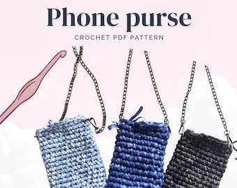 The Atlantic Phone Purse Crochet Pattern PDF | Cell Phone Crossbody Bag Pattern | Beginner Friendly Crochet Purse | Video Tutorial Included