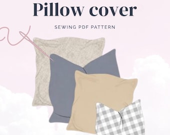 Envelope Cushion Cover Pattern PDF | 4 Sizes Pillow Cover Sewing Pattern | Beginner Friendly Home Decor | Instant Download