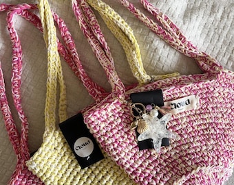 Crochet Beach Tote Bag – Handmade Everyday Carry Tote | Lightweight Summer beach bag
