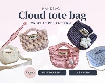 The Cloud Tote Bag Crochet Pattern PDF | Crochet Pattern | Market Bag & Everyday Crochet Bag | Advanced Beginner Pattern | Instant Download