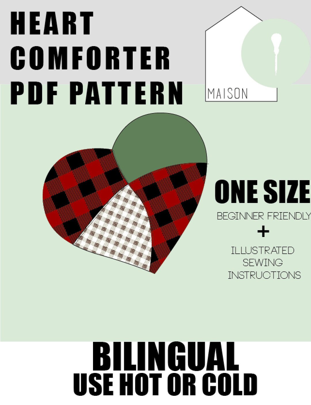 Heart Comfort Pad Cushion Pattern PDF Hot & Cold