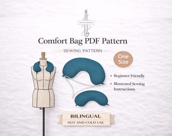 Comfort Bag Sewing Pattern | Hot Cold Neck Pad (Bilingual PDF Download)