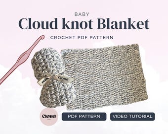 Crochet Baby Blanket Pattern PDF | Cloud Baby Blanket |Easy Crochet Blanket Pattern| Super Bulky Yarn | Beginner Friendly | Instant Download
