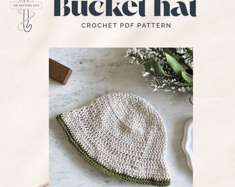 Wzór na szydełkowy kapelusz typu bucket hat w 4 wariantach w formacie PDF | Przyjazny dla początkujących | Natychmiastowe pobranie | Warunki korzystania z serwisu w USA