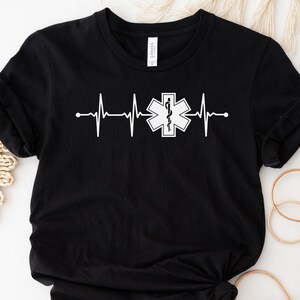 Paramedic Heartbeat Shirt, First Responder Tshirt, EMT Heartbeat Shirt, EKG Heartbeat Shirt, Gift For Paramedic, Pulse Medical Tshirt