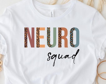 Leopard Neuro Squad T-Shirt: Neurology Squad Tee, nurse week shirt,nurse week