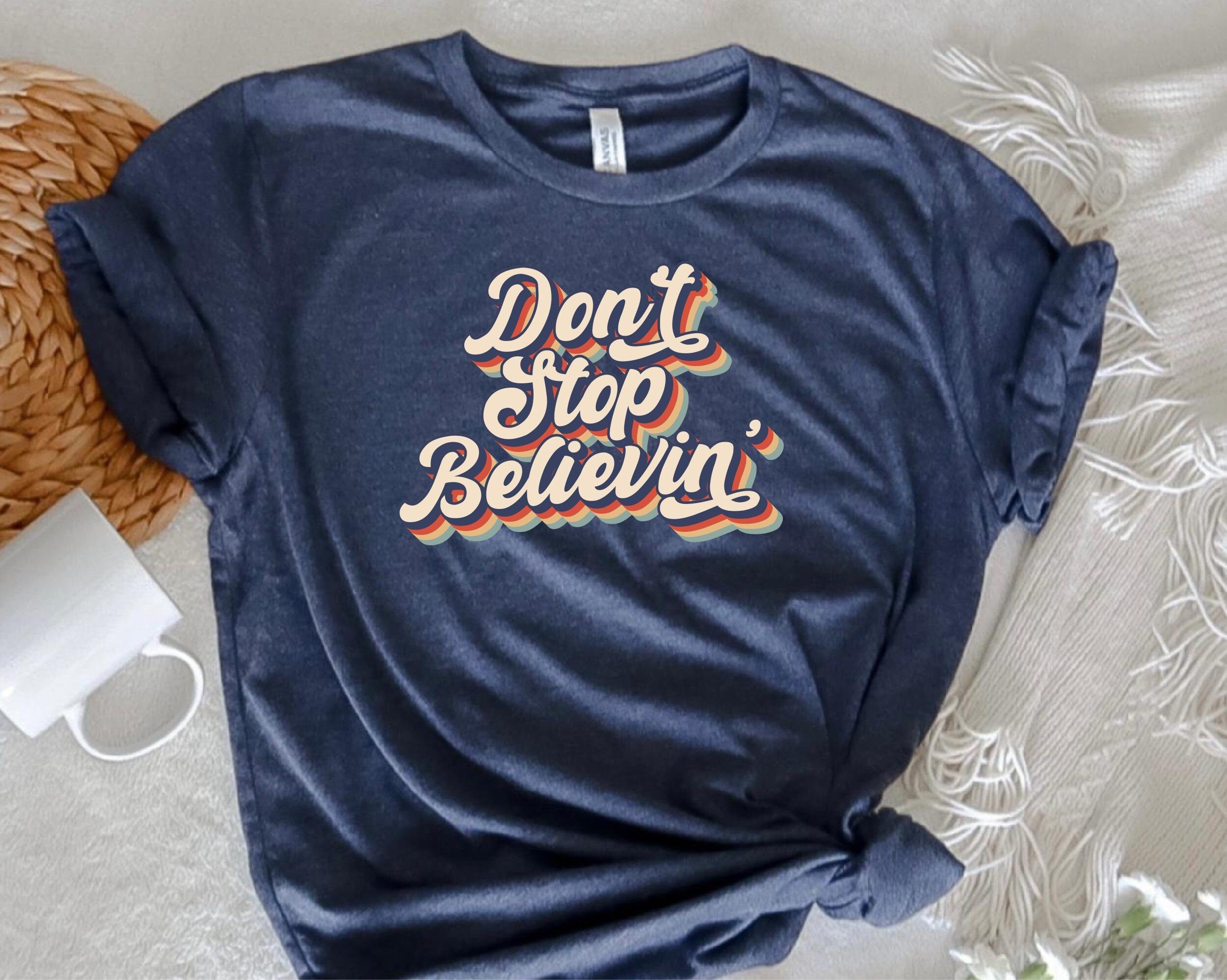 Journey Don't Stop Believin' Langarmshirt - Vintage Band Shirt Mit Scarab Logo