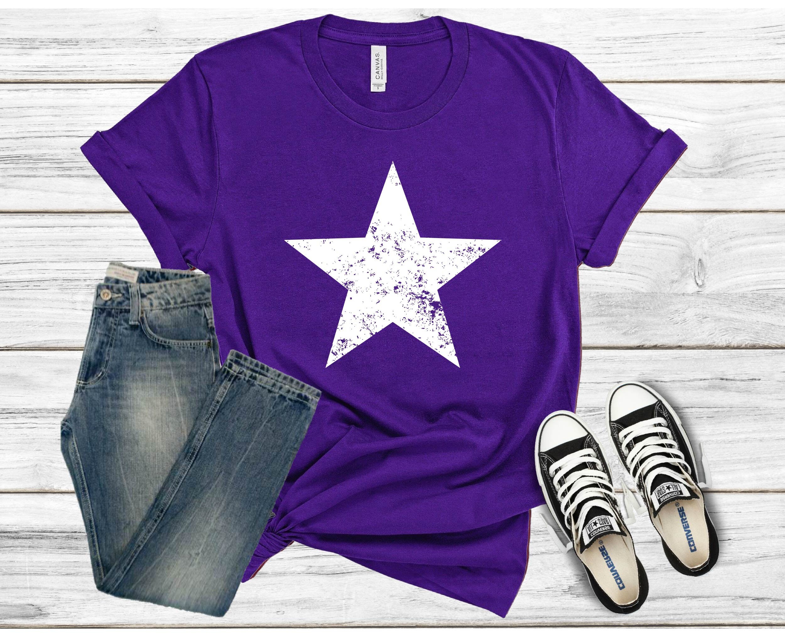 Vintage Distressed Star Graphic Tee Unisex Soft Washed