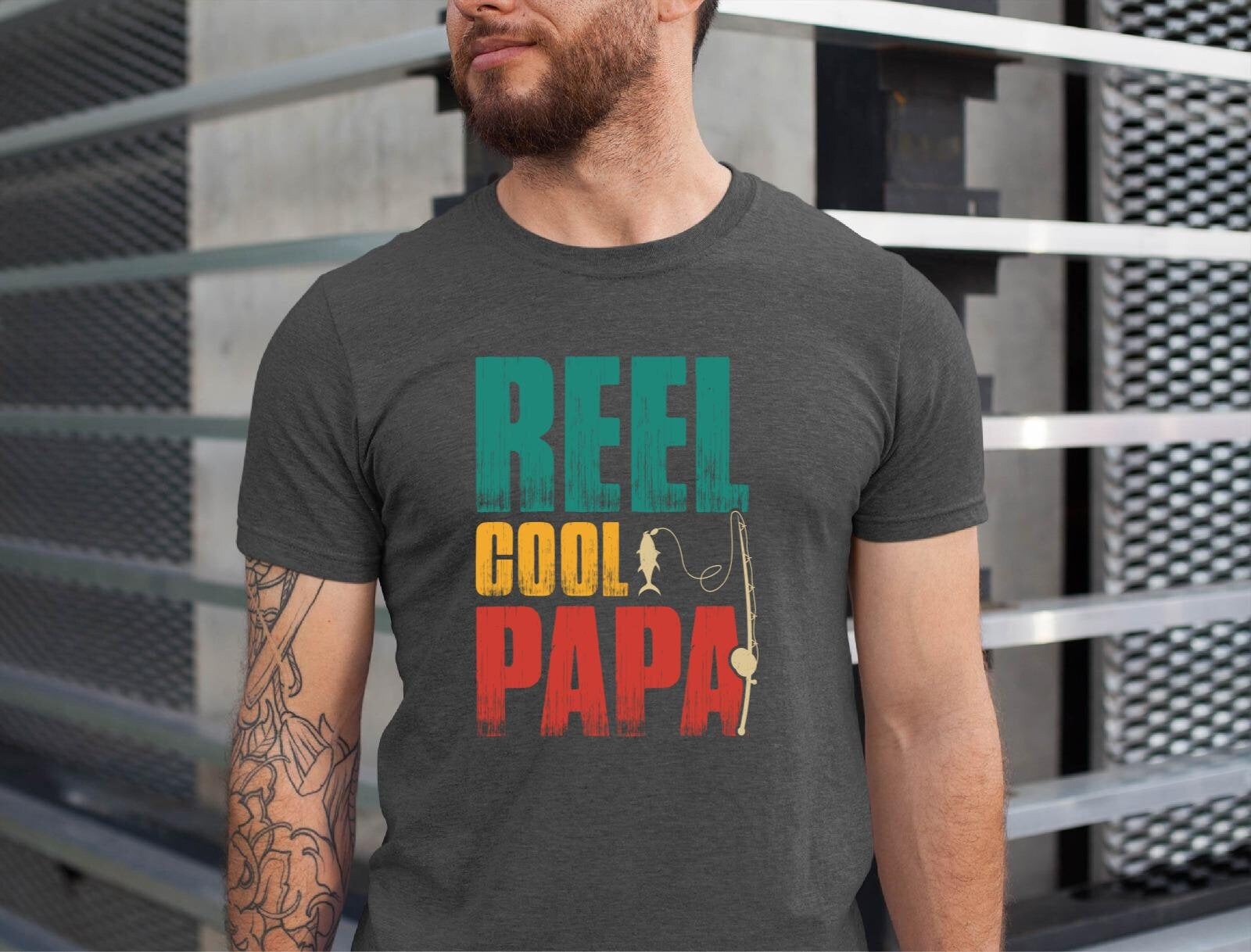 Reel Cool Papa Shirt, Fishing Papa Gift Shirt, Fishing Papa Shirt