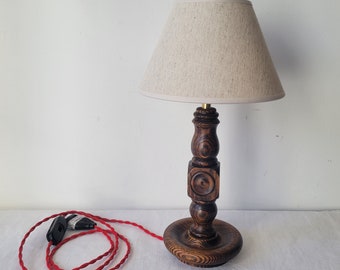 French wooden lamp vintage art deco brutalist Basque Euskadi Dudouyt Courtrai 1940s 1950s