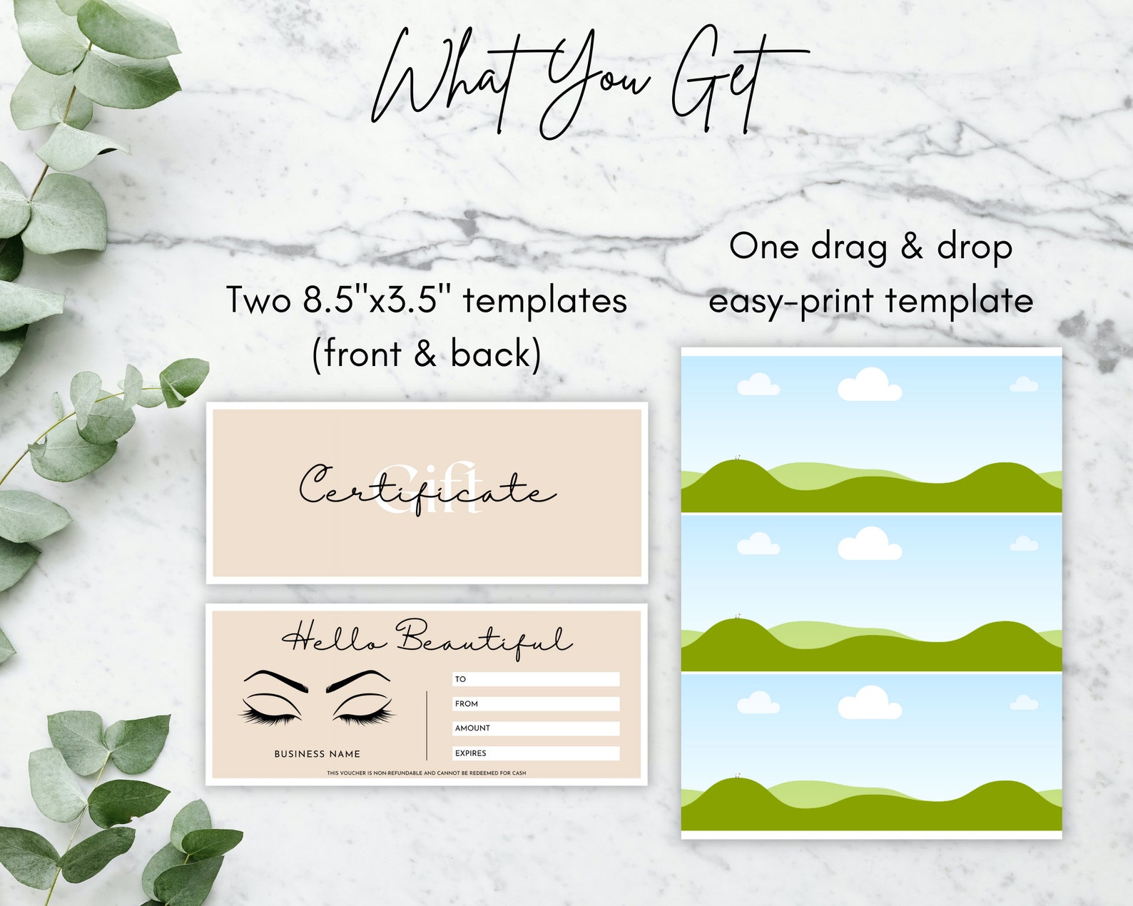 Printable Eyelash Gift Certificate Template Lash Extension | Etsy