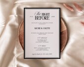 Classic Old Money Rehearsal Dinner Invitation Template, Timeless Vintage Wedding Rehearsal Invite, Minimalist Luxury Invitation | Coco