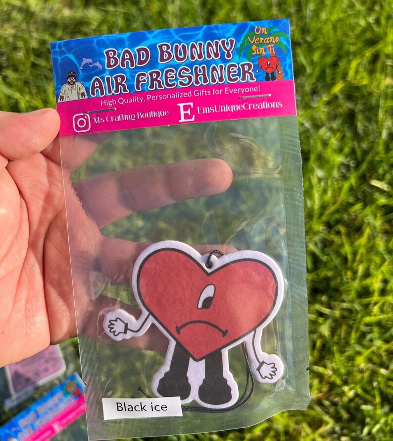 Bad Bunny Car Air Freshener FREE SHIPPING Bad Bunny Un Verano Etsy