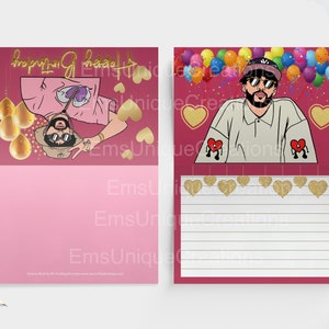 Bad bunny birthday card un verano sin ti birthday card w/gold envelope bad bunny gold birthday card